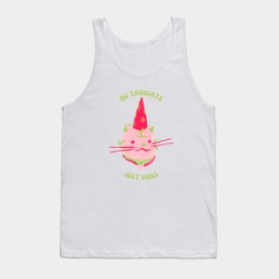 No Thoughts, Just Vibes Wizard Cat Sobre Alba Tank Top